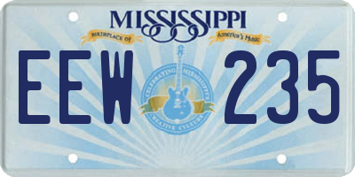 MS license plate EEW235