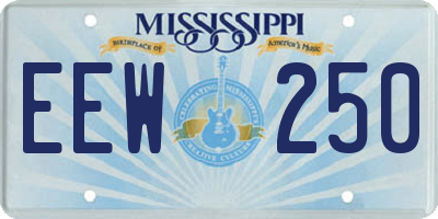 MS license plate EEW250