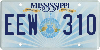 MS license plate EEW310
