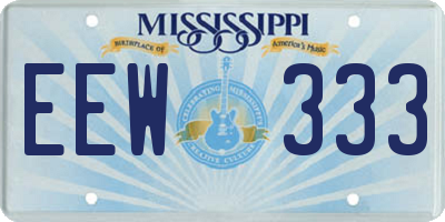 MS license plate EEW333
