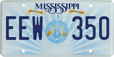 MS license plate EEW350