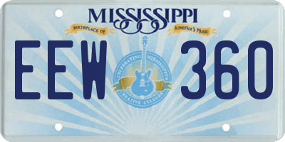 MS license plate EEW360