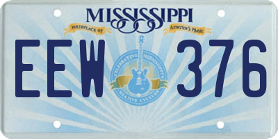 MS license plate EEW376