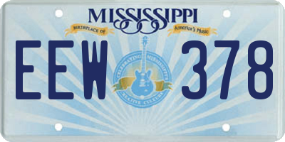 MS license plate EEW378