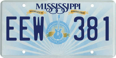 MS license plate EEW381