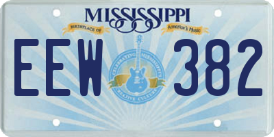 MS license plate EEW382