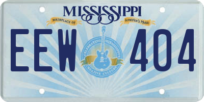 MS license plate EEW404
