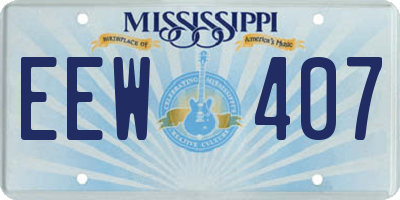MS license plate EEW407