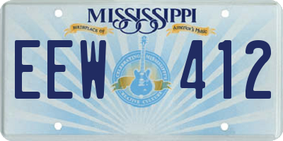 MS license plate EEW412