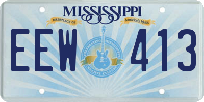 MS license plate EEW413