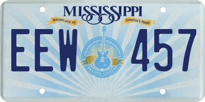 MS license plate EEW457