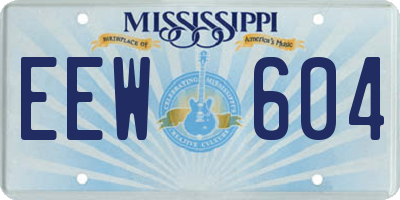 MS license plate EEW604