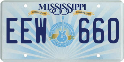 MS license plate EEW660