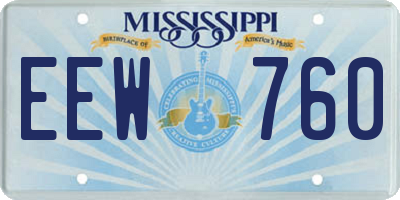 MS license plate EEW760