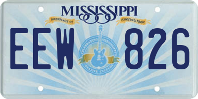 MS license plate EEW826