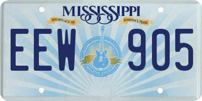 MS license plate EEW905