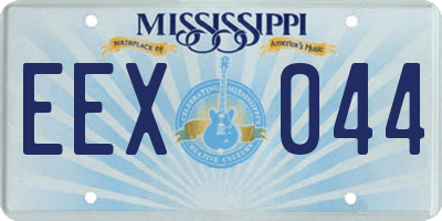 MS license plate EEX044