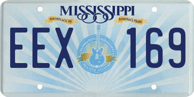 MS license plate EEX169