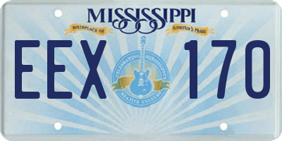 MS license plate EEX170