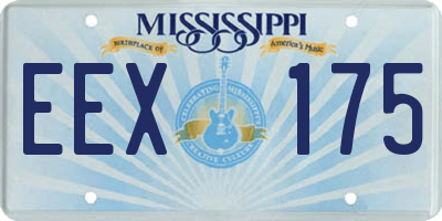 MS license plate EEX175