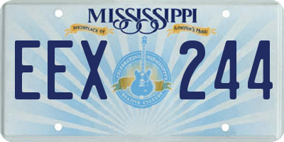 MS license plate EEX244