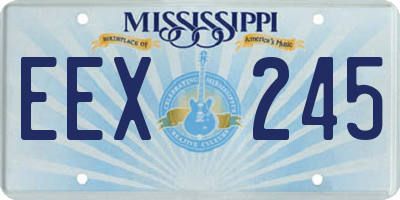 MS license plate EEX245