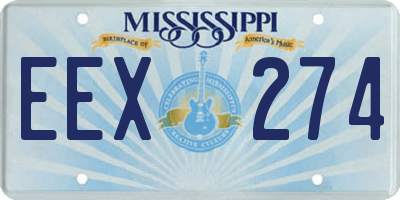 MS license plate EEX274