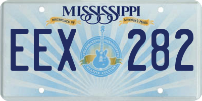 MS license plate EEX282
