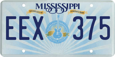 MS license plate EEX375