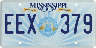 MS license plate EEX379