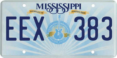MS license plate EEX383