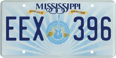 MS license plate EEX396