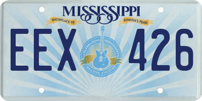 MS license plate EEX426