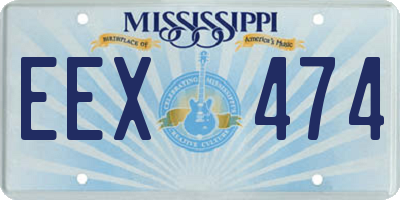 MS license plate EEX474