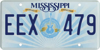 MS license plate EEX479