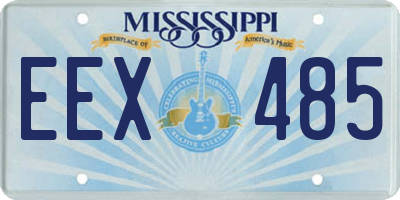 MS license plate EEX485