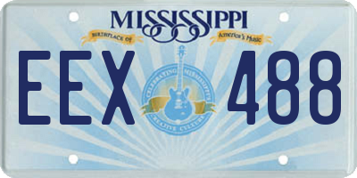 MS license plate EEX488