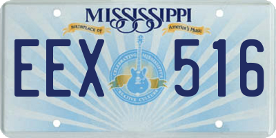 MS license plate EEX516