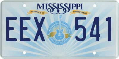 MS license plate EEX541