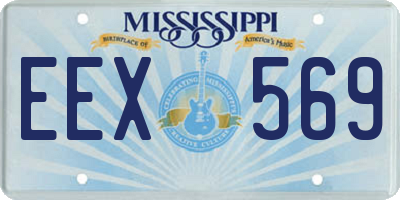 MS license plate EEX569