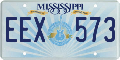 MS license plate EEX573