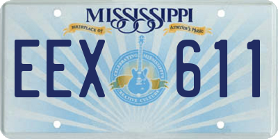 MS license plate EEX611