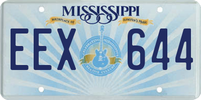 MS license plate EEX644