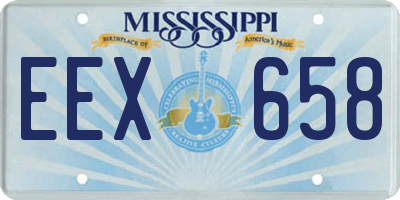 MS license plate EEX658
