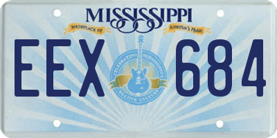MS license plate EEX684