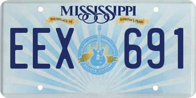 MS license plate EEX691