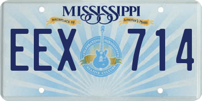 MS license plate EEX714