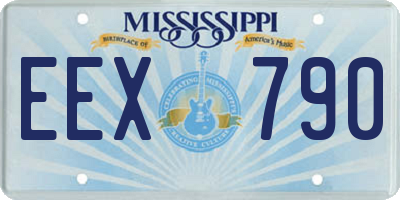 MS license plate EEX790