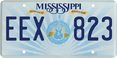 MS license plate EEX823