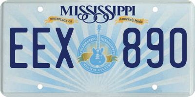 MS license plate EEX890